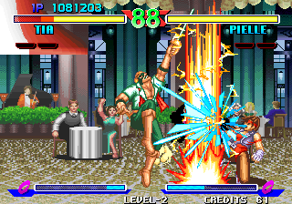 Breakers (Arcade) screenshot: Pielle's special attack