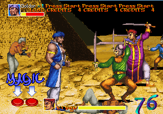 Arabian Fight (Arcade) screenshot: Use your magic.