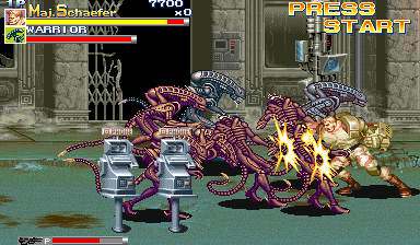 Alien vs. Predator (Arcade) screenshot: Angry fist