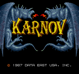 Karnov (Arcade) screenshot: Title screen