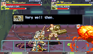 Alien vs. Predator (Arcade) screenshot: Elevator ride
