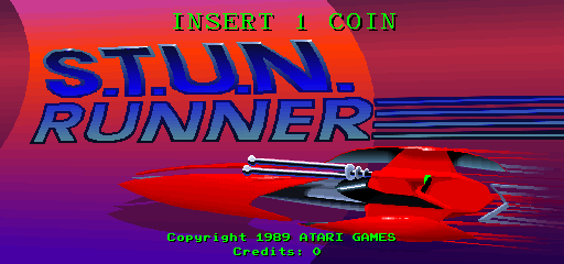 S.T.U.N. Runner (Arcade) screenshot: Title screen