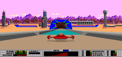 S.T.U.N. Runner (Arcade) screenshot: Enter to tunnel