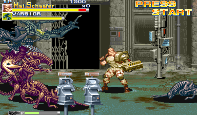 Alien vs. Predator (Arcade) screenshot: Major Schaefer