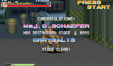 Alien vs. Predator (Arcade) screenshot: Stage clear