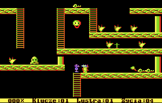 Trisz Divinis (Atari 8-bit) screenshot: Enemy killed