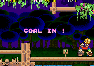 Liquid Kids (Arcade) screenshot: Goal In!