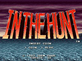 In the Hunt (Arcade) screenshot: Title screen