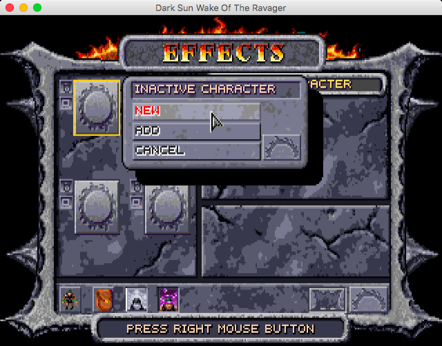 Dungeons & Dragons: Dark Sun Series (Macintosh) screenshot: Wake of the Ravager - Creating new character