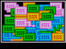 Dan Dare: Pilot of the Future (ZX Spectrum) screenshot: Game over