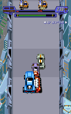 L.E.D. Storm (Arcade) screenshot: Traffic