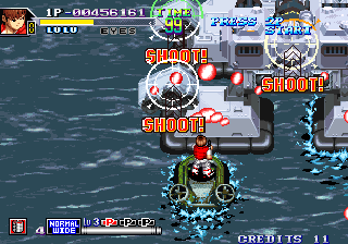 Screenshot of Shock Troopers: 2nd Squad (Arcade, 1998) - MobyGames