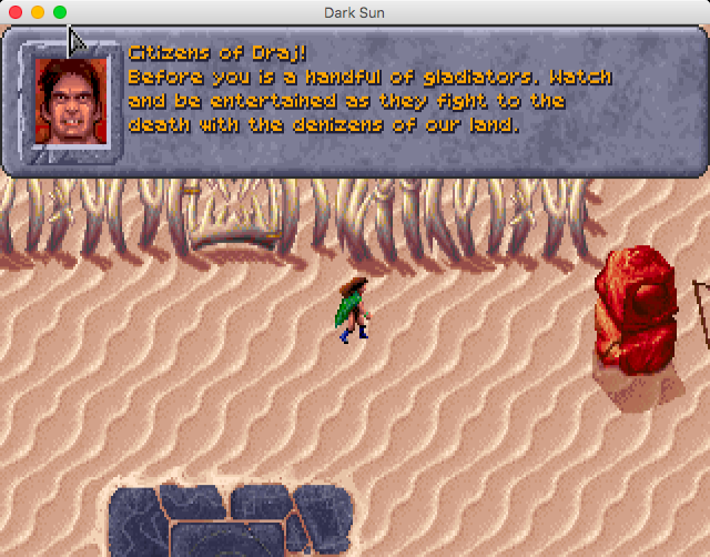 Dungeons & Dragons: Dark Sun Series (Macintosh) screenshot: Shattered Lands - Gladiator arena