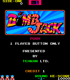 Bomb Jack (Arcade) screenshot: Title Screen.