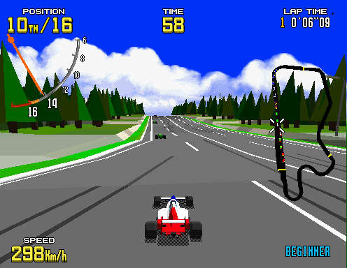 Virtua Racing (Arcade) screenshot: Joining the race.