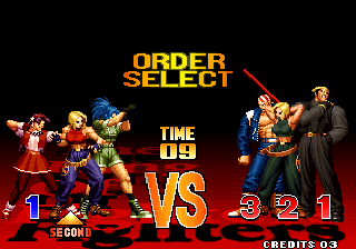 The King of Fighters '97 (Arcade) screenshot: Order select