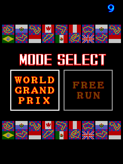 F-1 Grand Prix (Arcade) screenshot: Mode selection