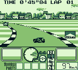 Nakajima Satoru Kanshū F-1 Hero GB (Game Boy) screenshot: Imola (San Marino Grand Prix). After all nothing is wrong with the ROM. The game works perfectly using another emulator.