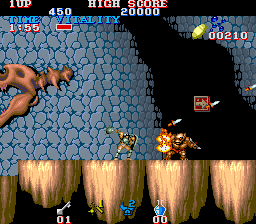 Black Tiger (Arcade) screenshot: Kill enemy