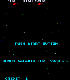 Galaxian (Arcade) screenshot: Push start button