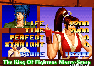 The King of Fighters '97 (Arcade) screenshot: Stats
