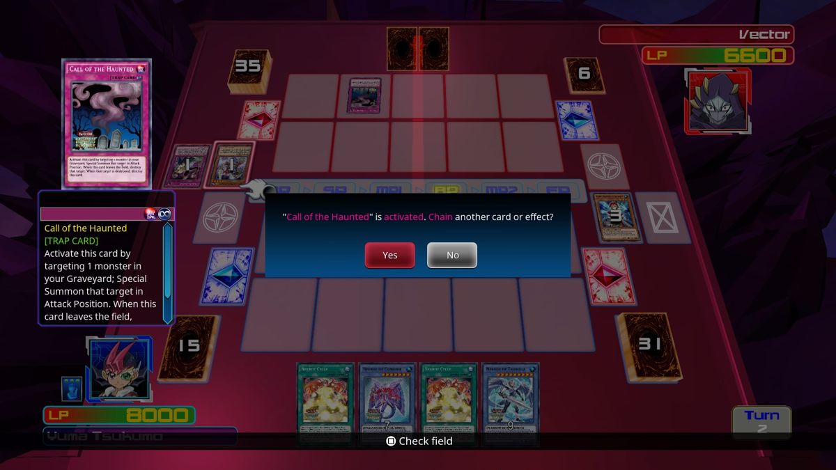 Yu-Gi-Oh!: Legacy of the Duelist (PlayStation 4) screenshot: The game alerts you on when you're able to activate a cards effect