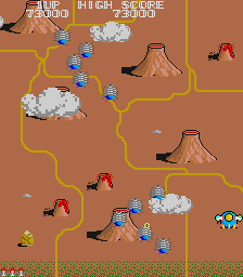 TwinBee (Arcade) screenshot: Stage 3 "Animals"