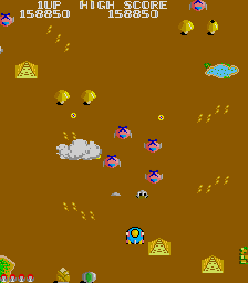 TwinBee (Arcade) screenshot: Stage 6