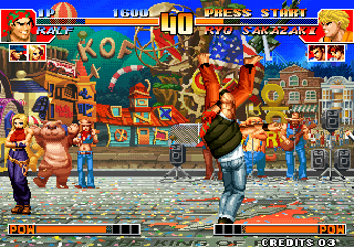 The King of Fighters '97 (Arcade) screenshot: Wrestling!