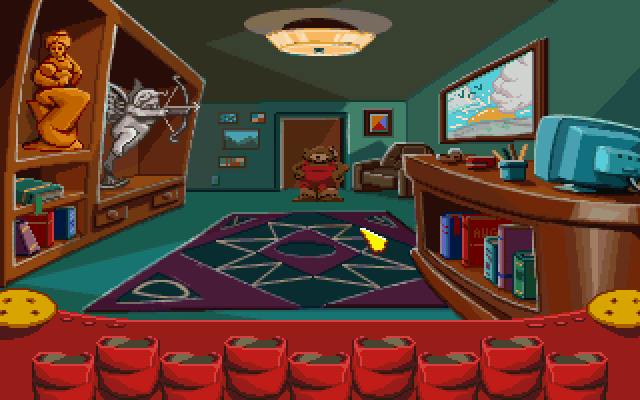 Fatty Bear's Birthday Surprise (DOS) screenshot: The working room