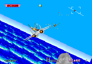 After Burner (Arcade) screenshot: Air fight