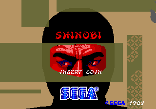 Shinobi (Arcade) screenshot: Title screen