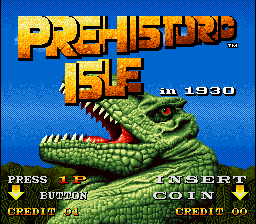 Prehistoric Isle in 1930 (Arcade) screenshot: Title screen