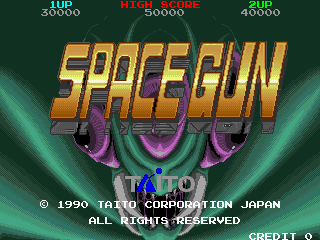 Space Gun (Arcade) screenshot: Title Screen.