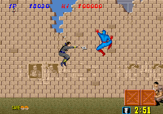 Shinobi (Arcade) screenshot: Spoderman - years before meme