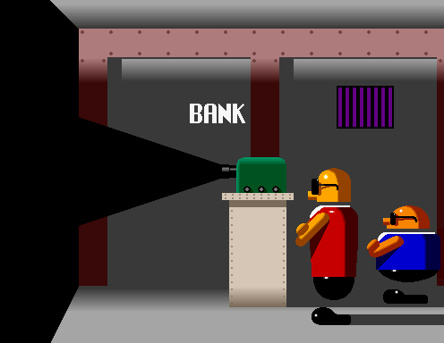 Bonanza Bros. (Arcade) screenshot: Stage 1.