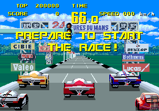 WEC Le Mans 24 (Arcade) screenshot: Start of the race.