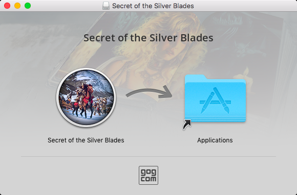 Secret of the Silver Blades (Macintosh) screenshot: Install screen (GOG version)