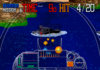 G-Loc: Air Battle (Arcade) screenshot: Destroy ship