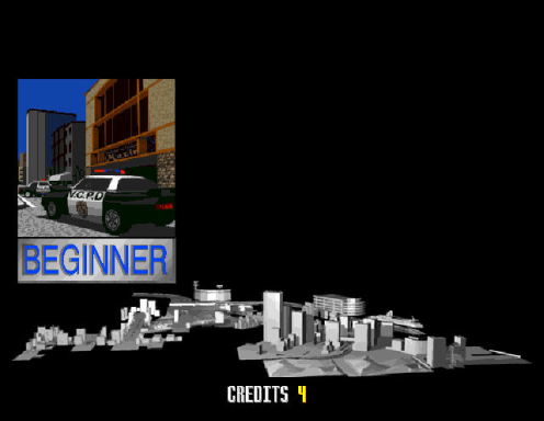 Virtua Cop 2 (Arcade) screenshot: Beginner mode
