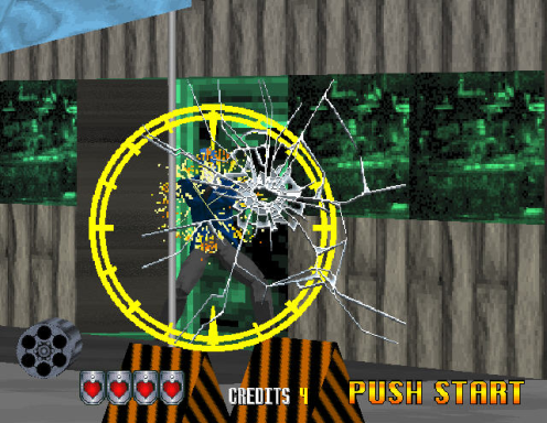 Virtua Cop 2 (Arcade) screenshot: Now, I'm injured