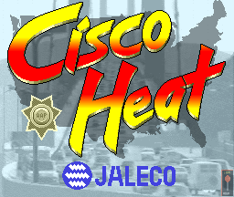 Cisco Heat: All American Police Car Race (Arcade) screenshot: Title Screen.
