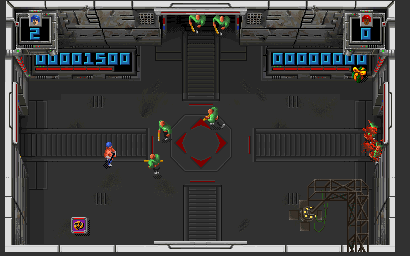 Smash T.V. (Arcade) screenshot: fight starts