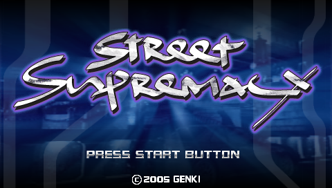Street Supremacy (PSP) screenshot: Street Supremacy title screen