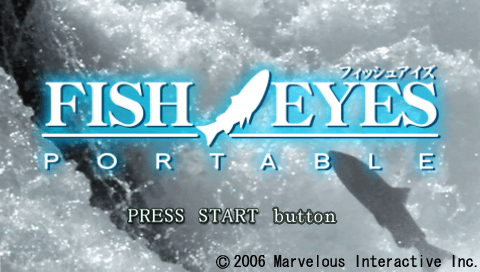 Reel Fishing: The Great Outdoors (PSP) screenshot: Fish Eyes Portable title screen
