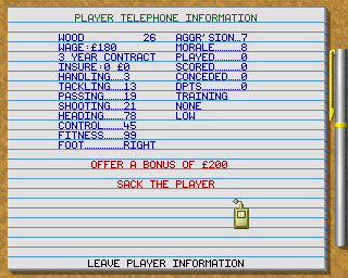 Premier Manager 3 (Amiga) screenshot: Contract offer