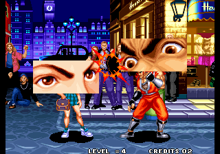 Aggressors of Dark Kombat (Arcade) screenshot: Another contest.