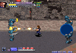 Screenshot of Shock Troopers: 2nd Squad (Arcade, 1998) - MobyGames