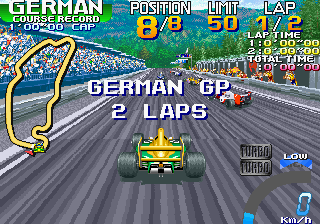 Slip Stream (Arcade) screenshot: About to start the German GP.