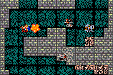 Battle Chopper (Arcade) screenshot: Robotic enemies